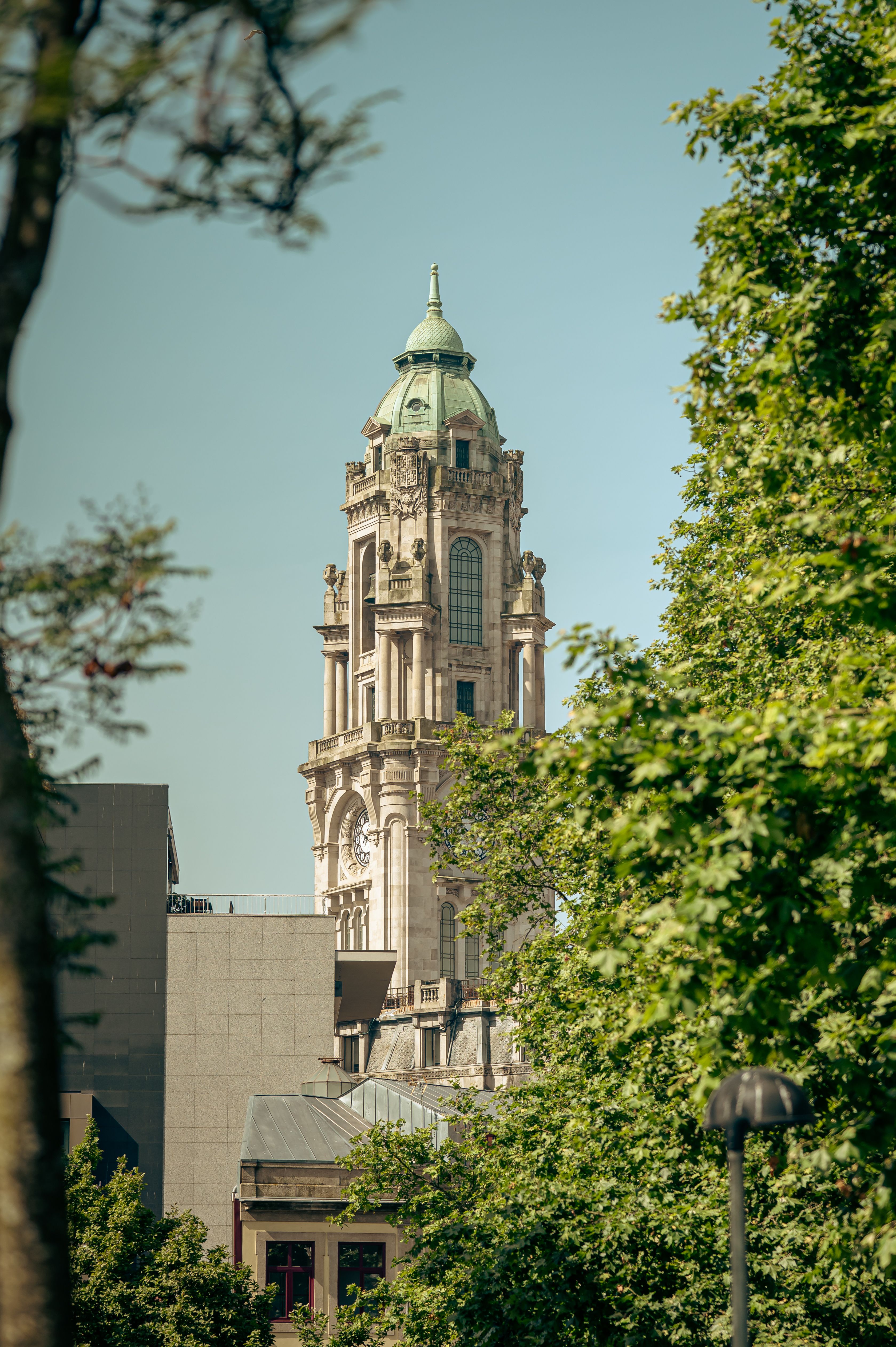Historic Clock Tower in Urban Landscape · Free Stock Photo