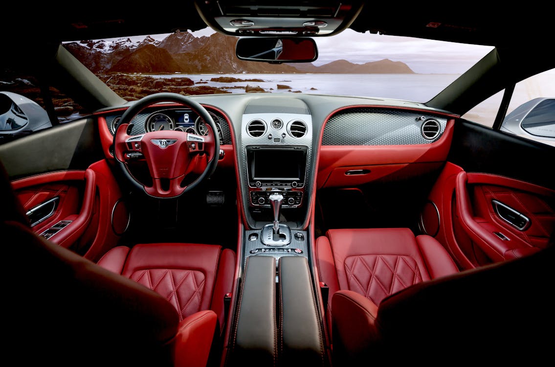 Free Car With Red Interior Stock Photo