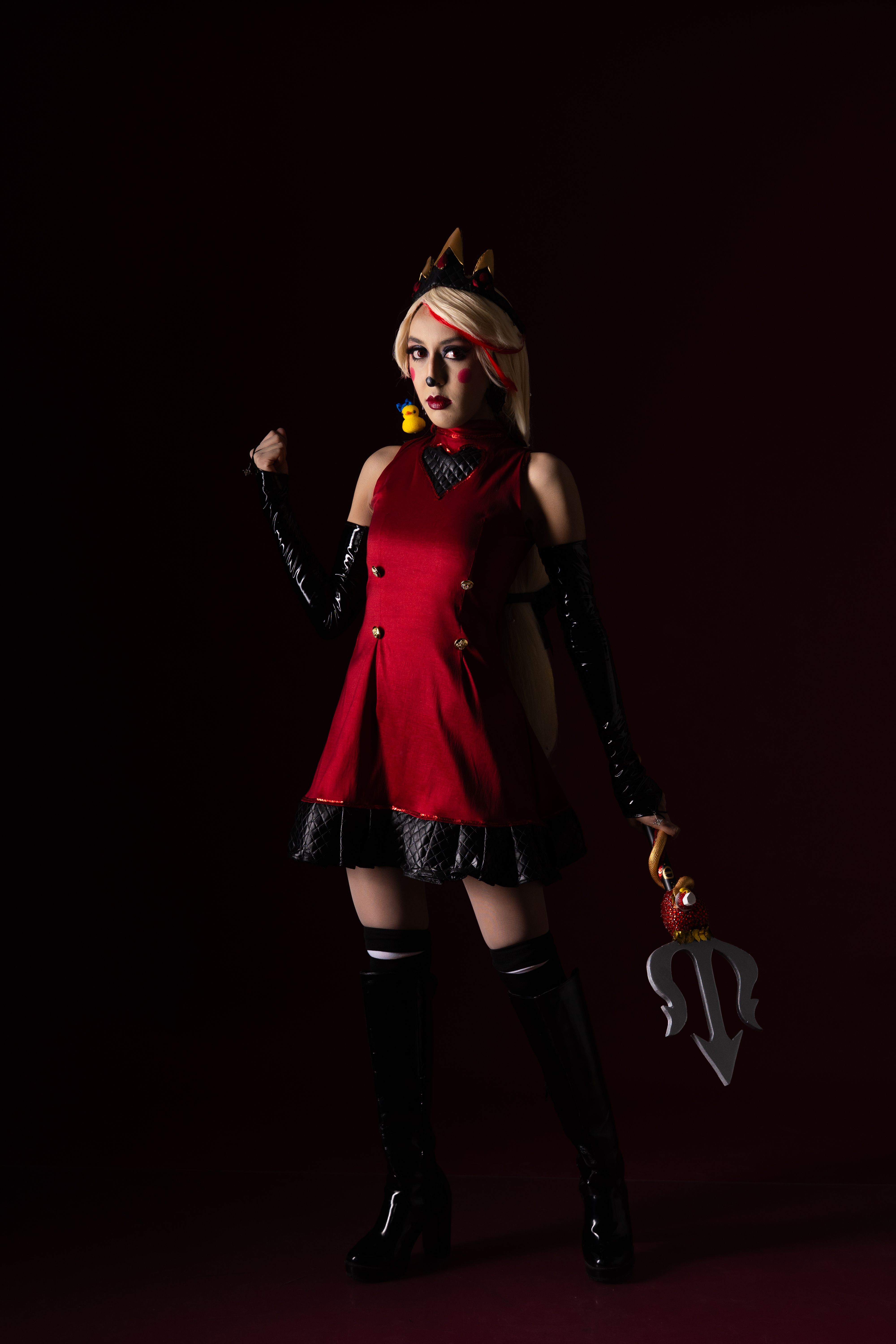 Vibrant Cosplay Portrait in Dark Studio · Free Stock Photo
