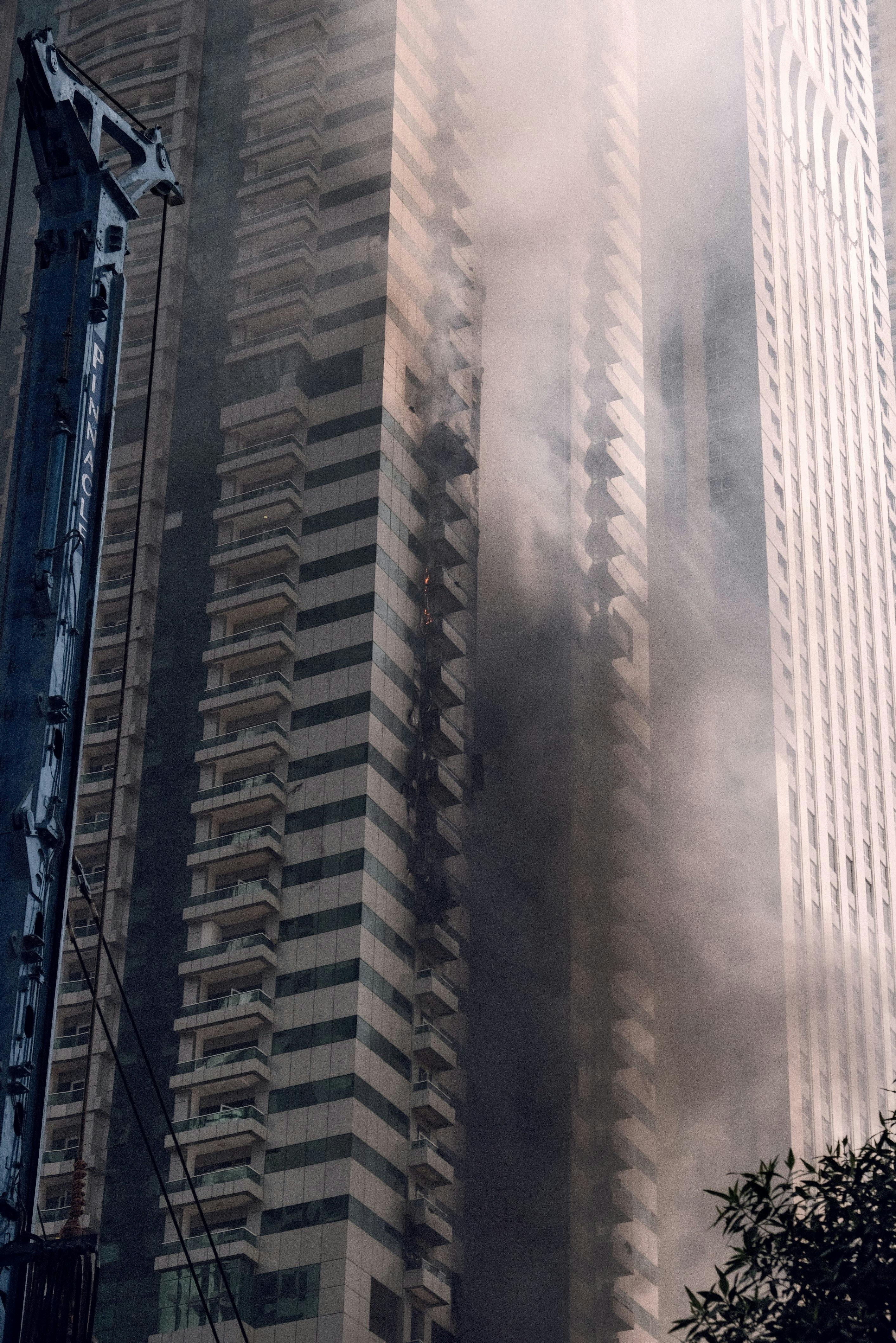 High-Rise Building Fire in Dubai Marina · Free Stock Photo