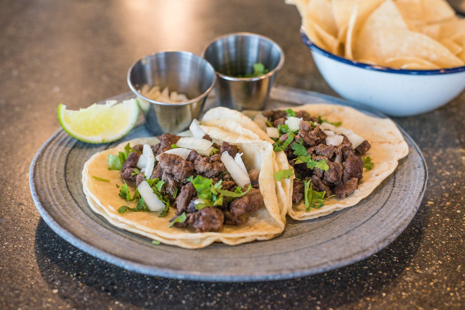 Spiced Quesadillas with Charred Salsa Verde