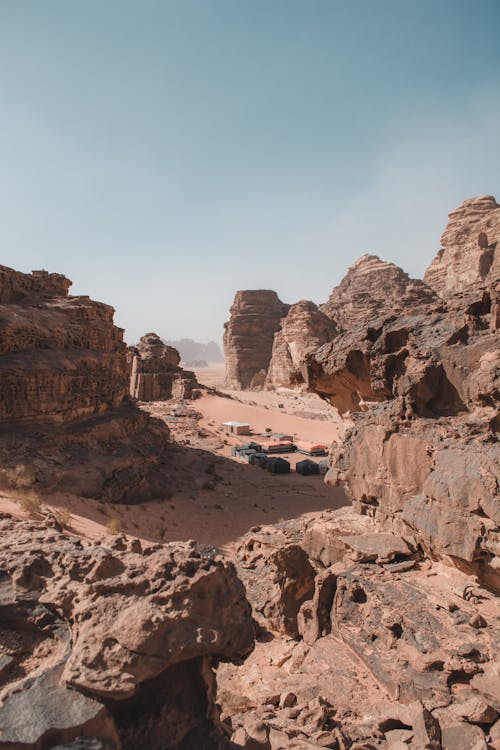 Structures Beside Rocks and Cliffs