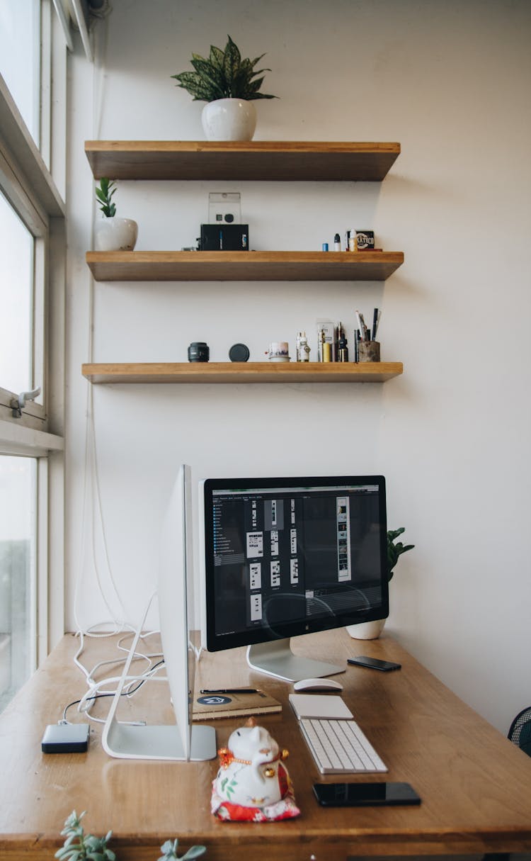 Brown Wooden Wall Ledges