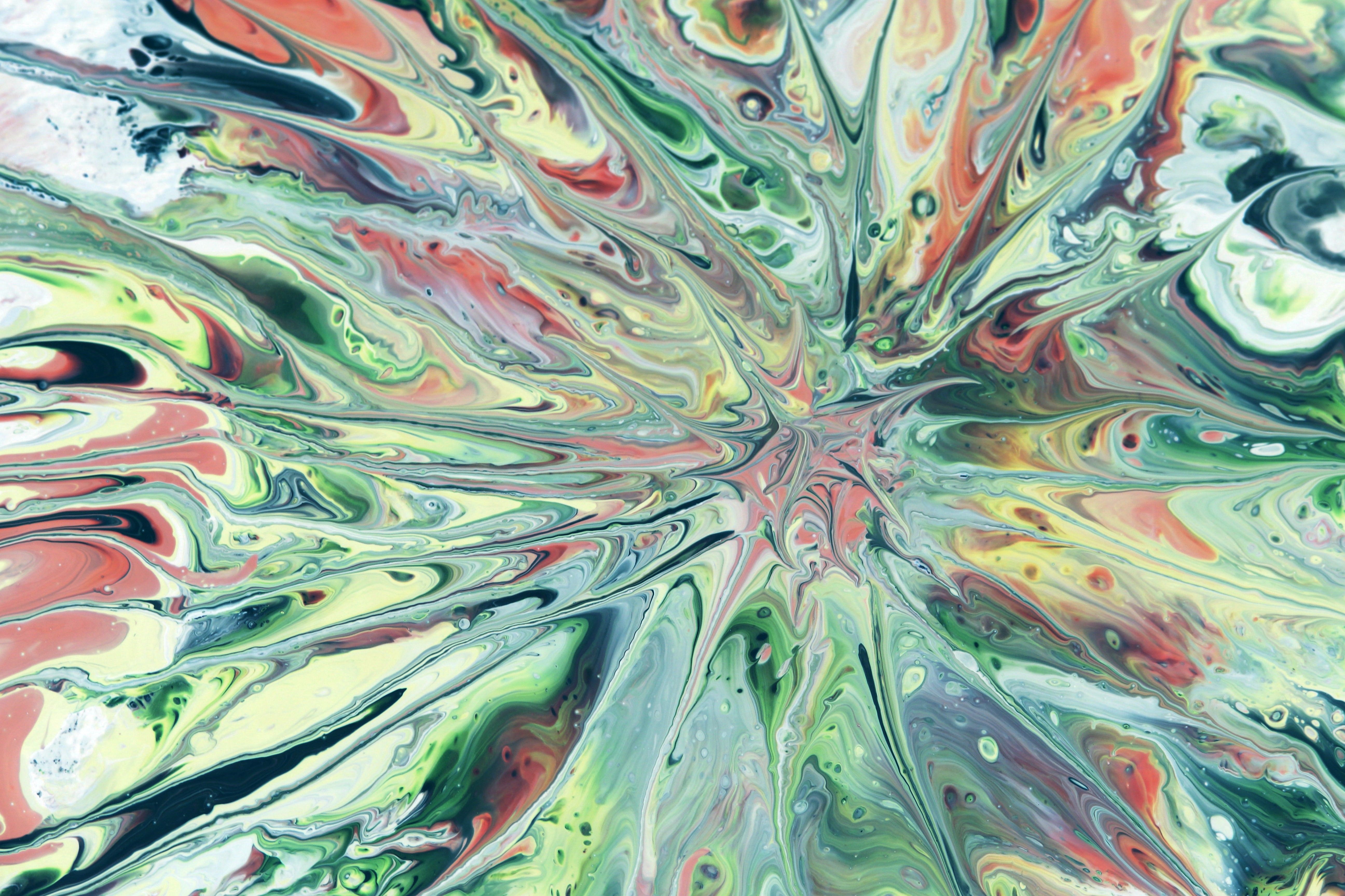 Colorful Abstract Fluid Art with Swirls · Free Stock Photo