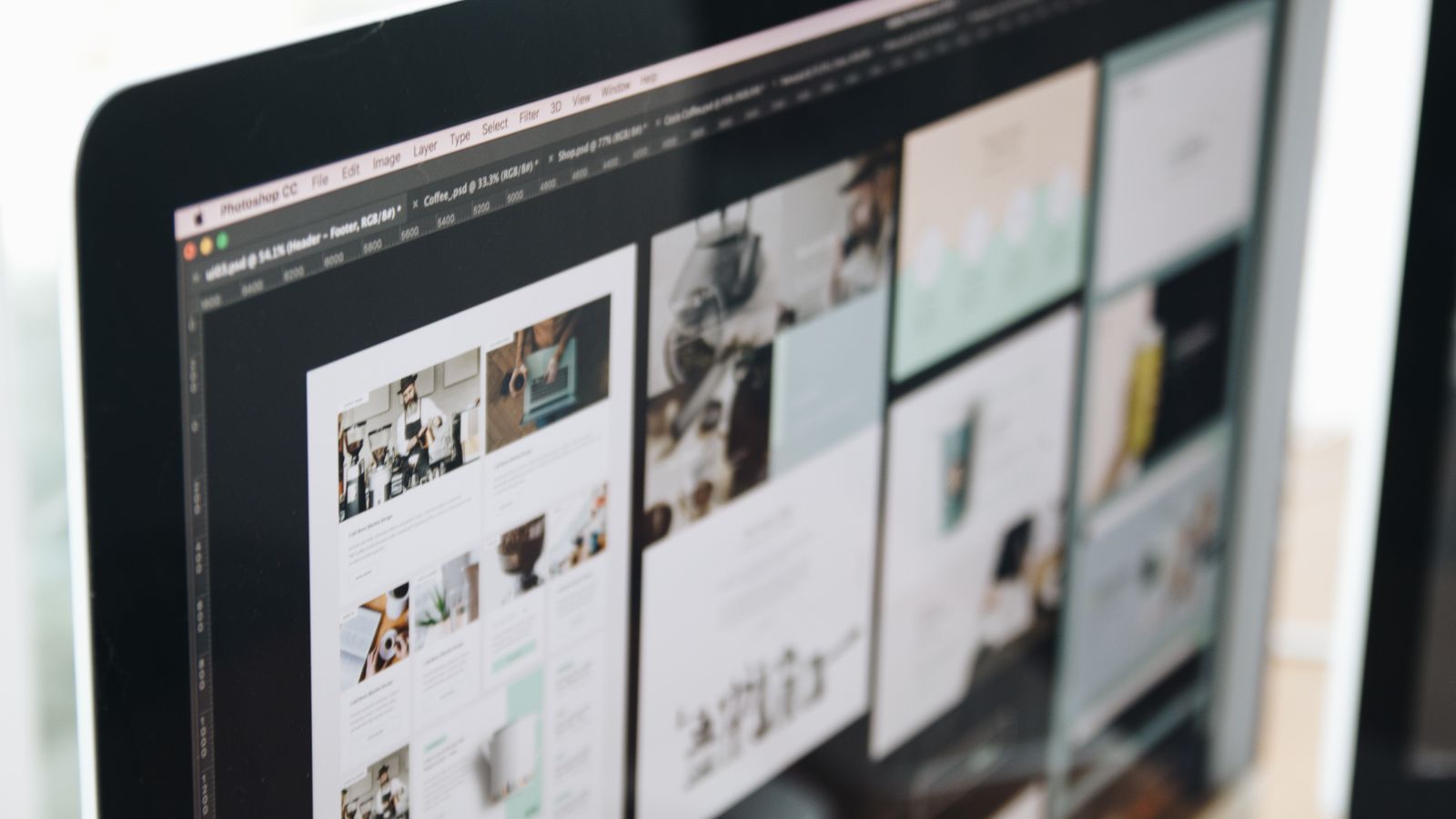 Brand identity and logo design mockups laid out consistently
