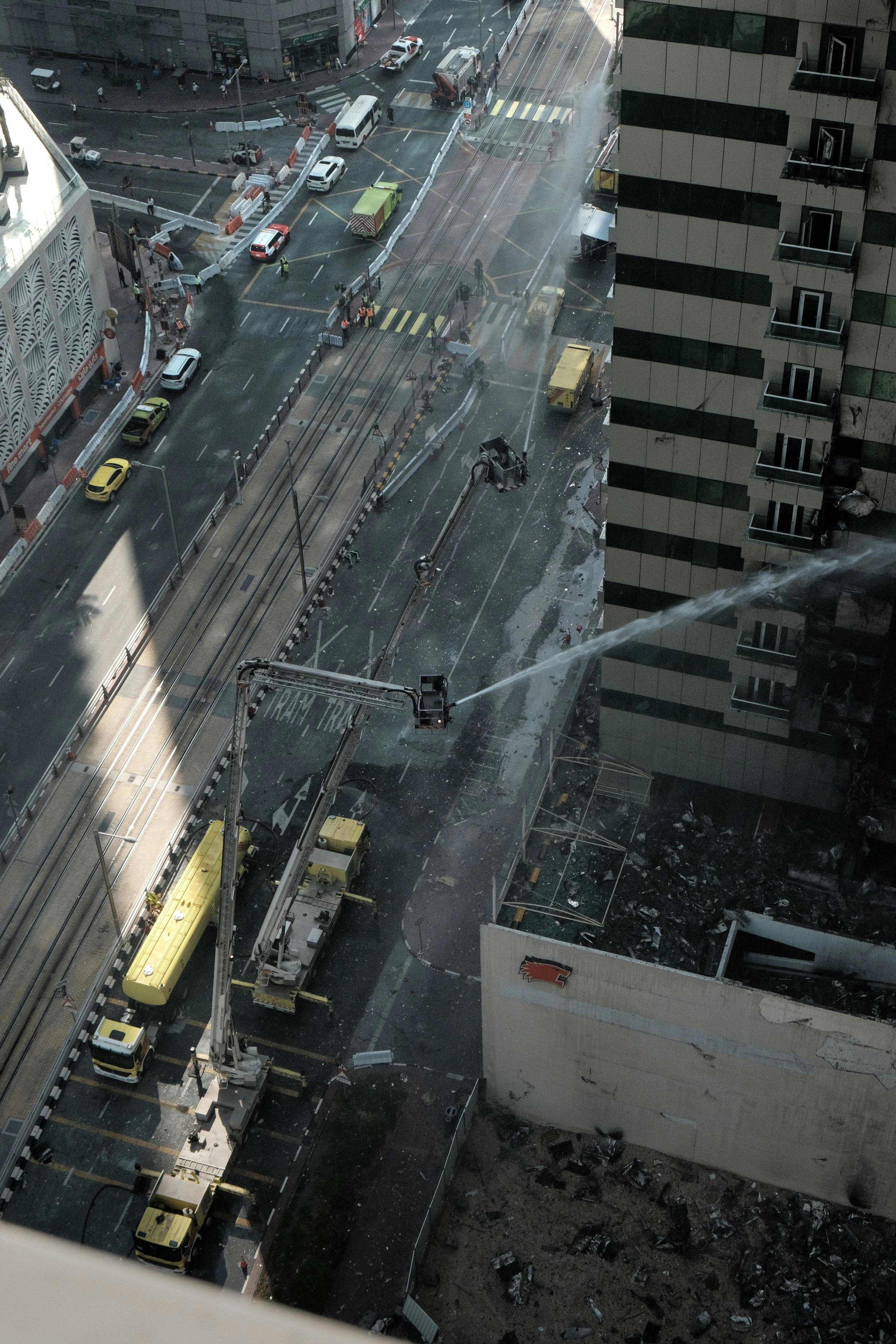 High-Rise Firefighting Operation in Dubai · Free Stock Photo