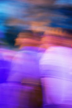 Colorful abstract motion blur capturing vibrant nightlife energy.