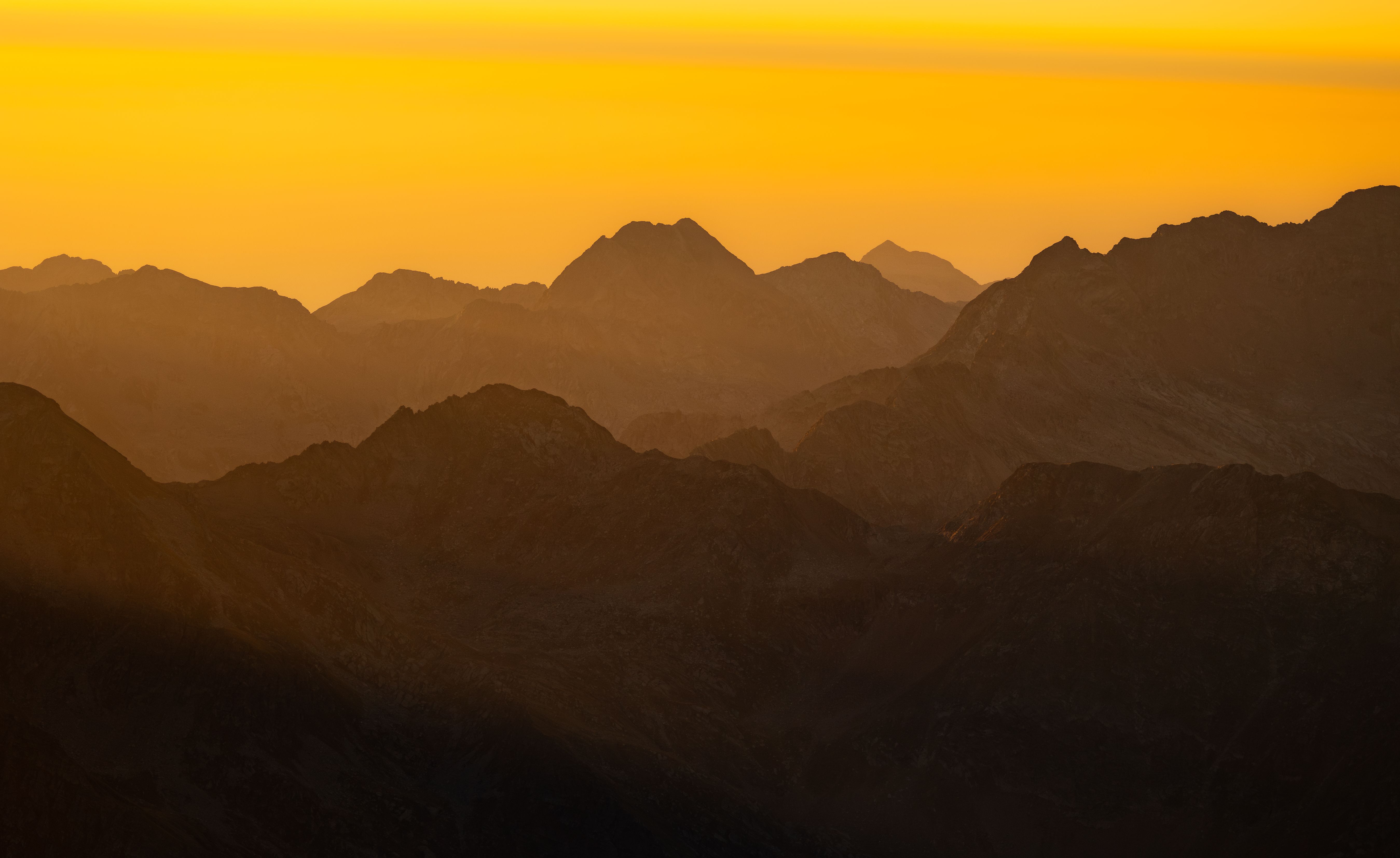 Golden Sunset Over Aosta Valley Mountains · Free Stock Photo