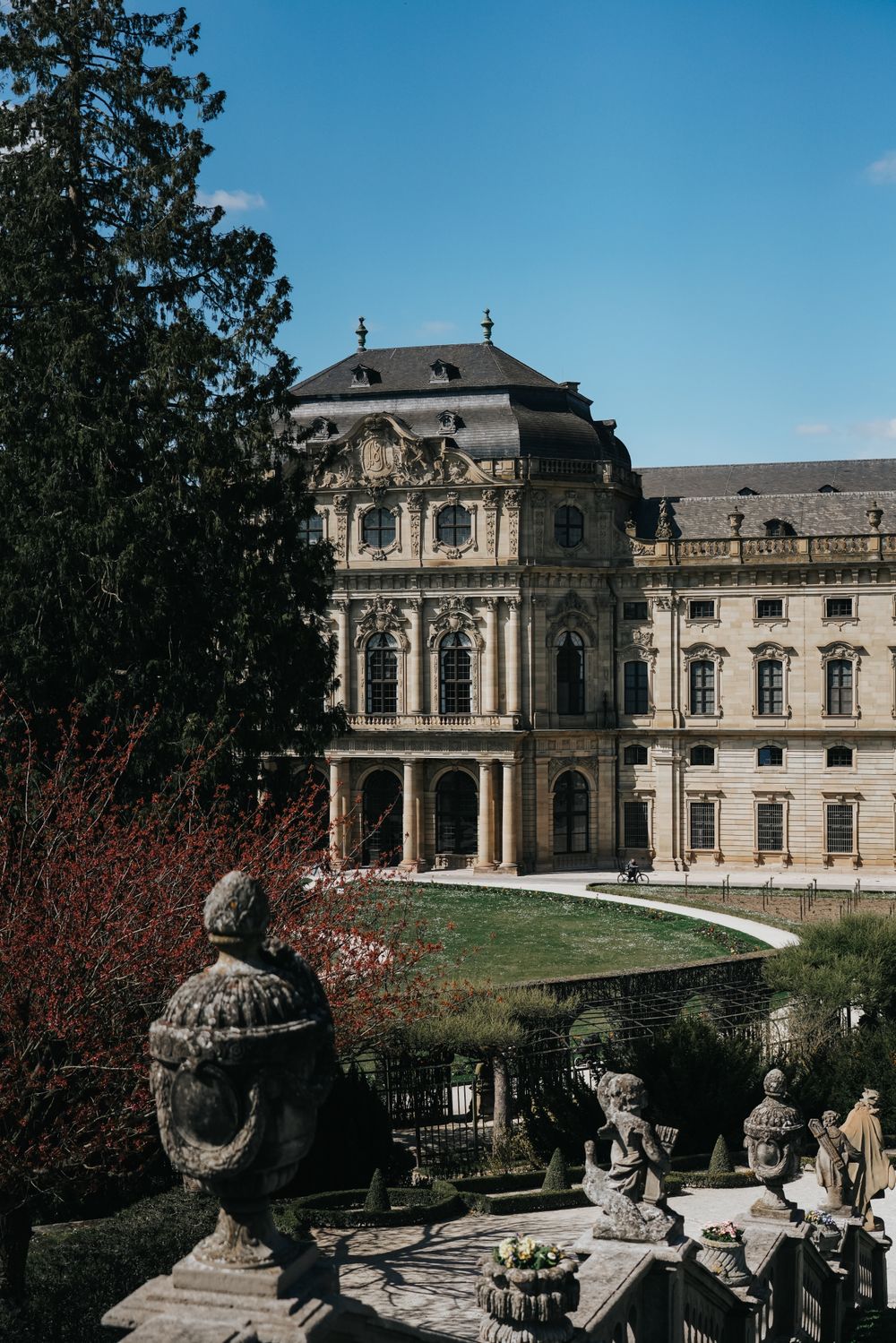 Fațada barocă a Reședinței din Würzburg, Germania