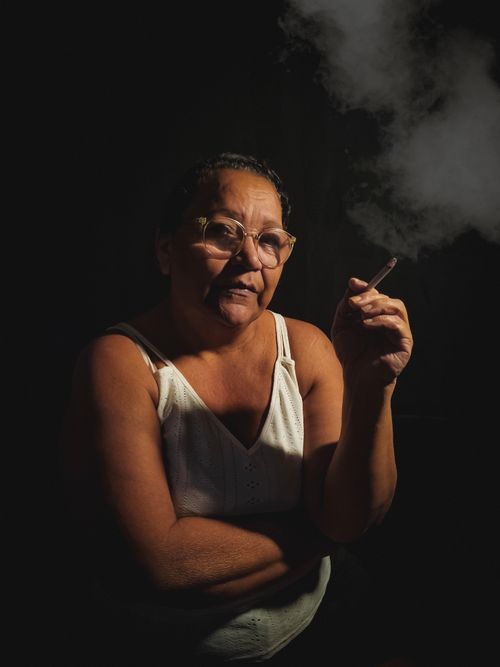 mature women smoking cigarettes Attractive Woman Cigarette Park Stock Photo 160134509 older woman smoking