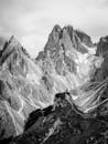Dramatic Black and White Dolomites Landscape