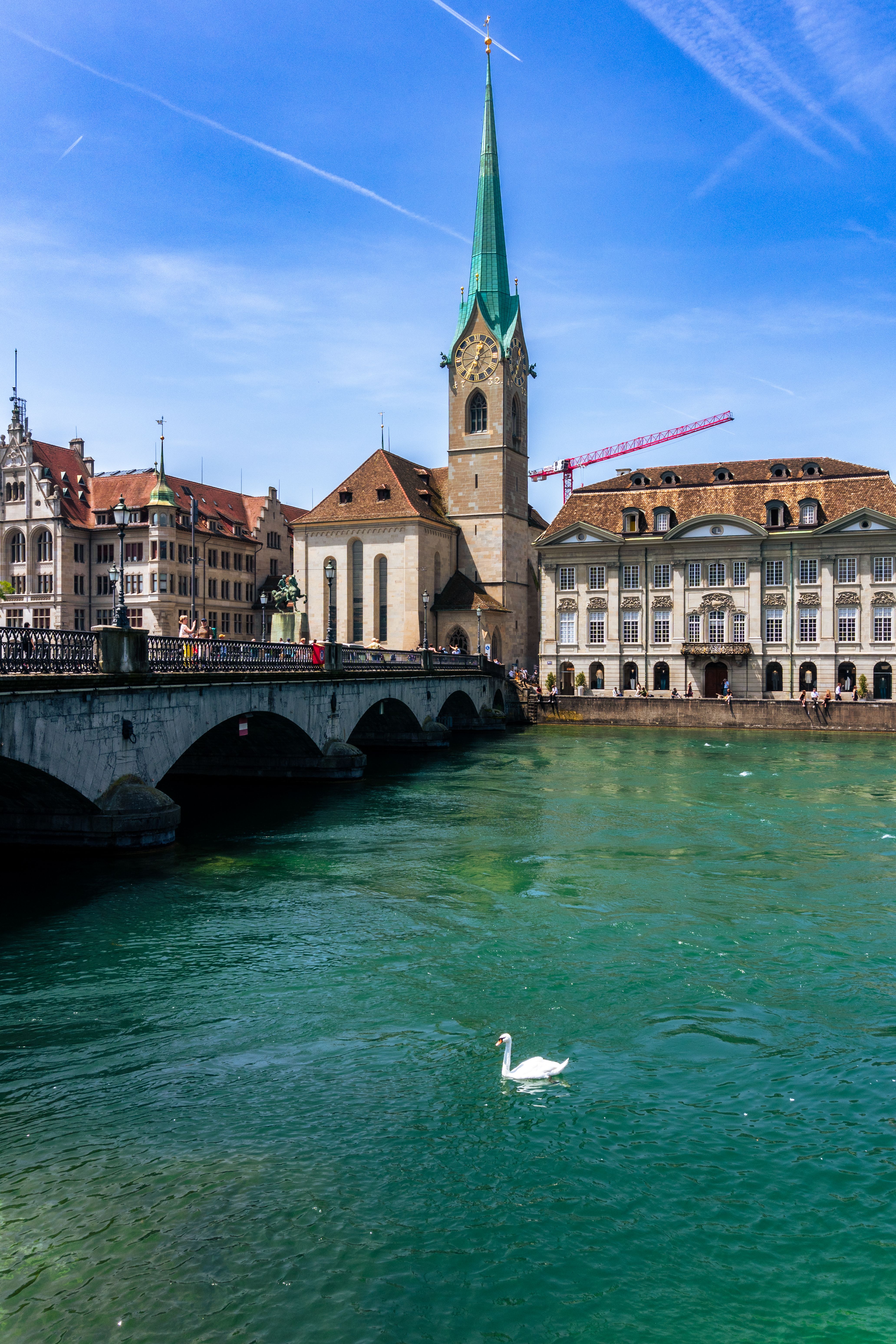 Picturesque Zurich Cityscape with Historic Church · Free Stock Photo