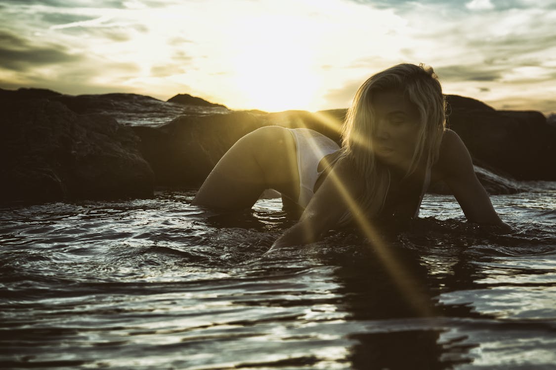 Woman Relaxing in Sunlight