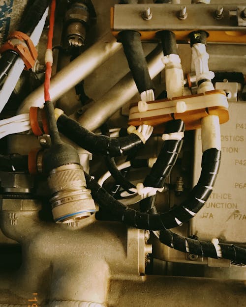 Free stock photo of cables, chaos, engine