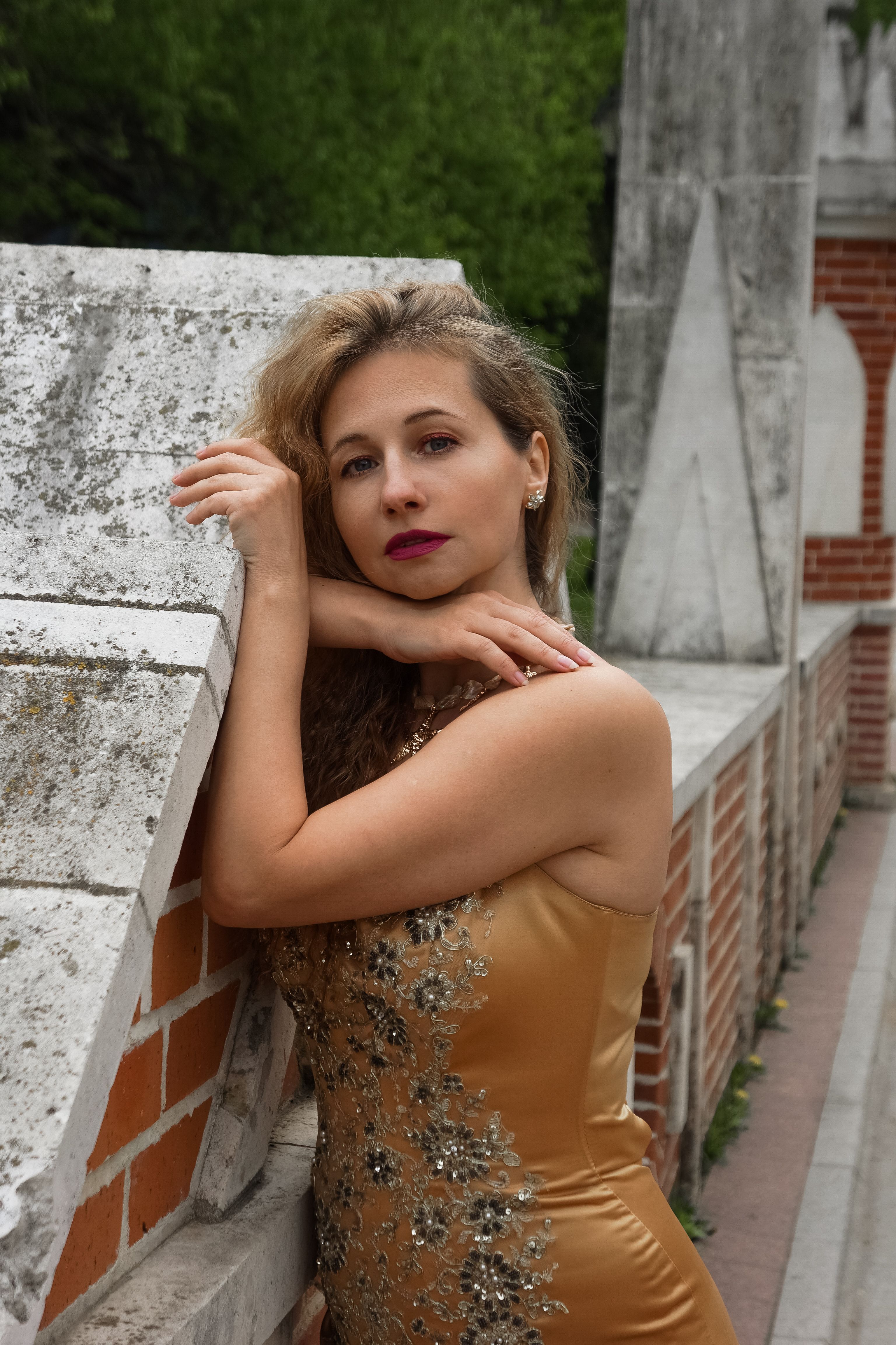 Robe de soirée dorée
