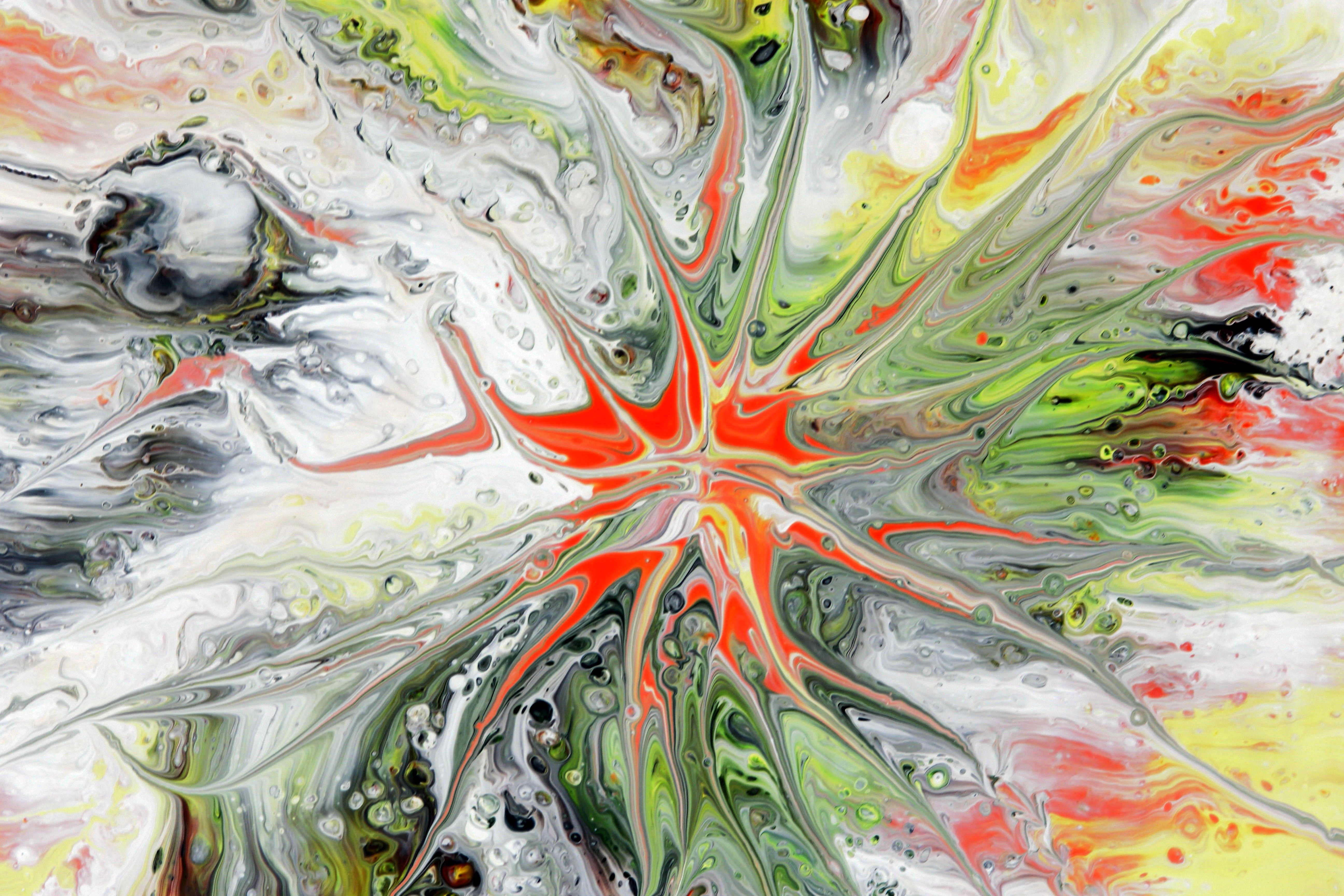 Colorful Abstract Paint Pouring Art Design · Free Stock Photo