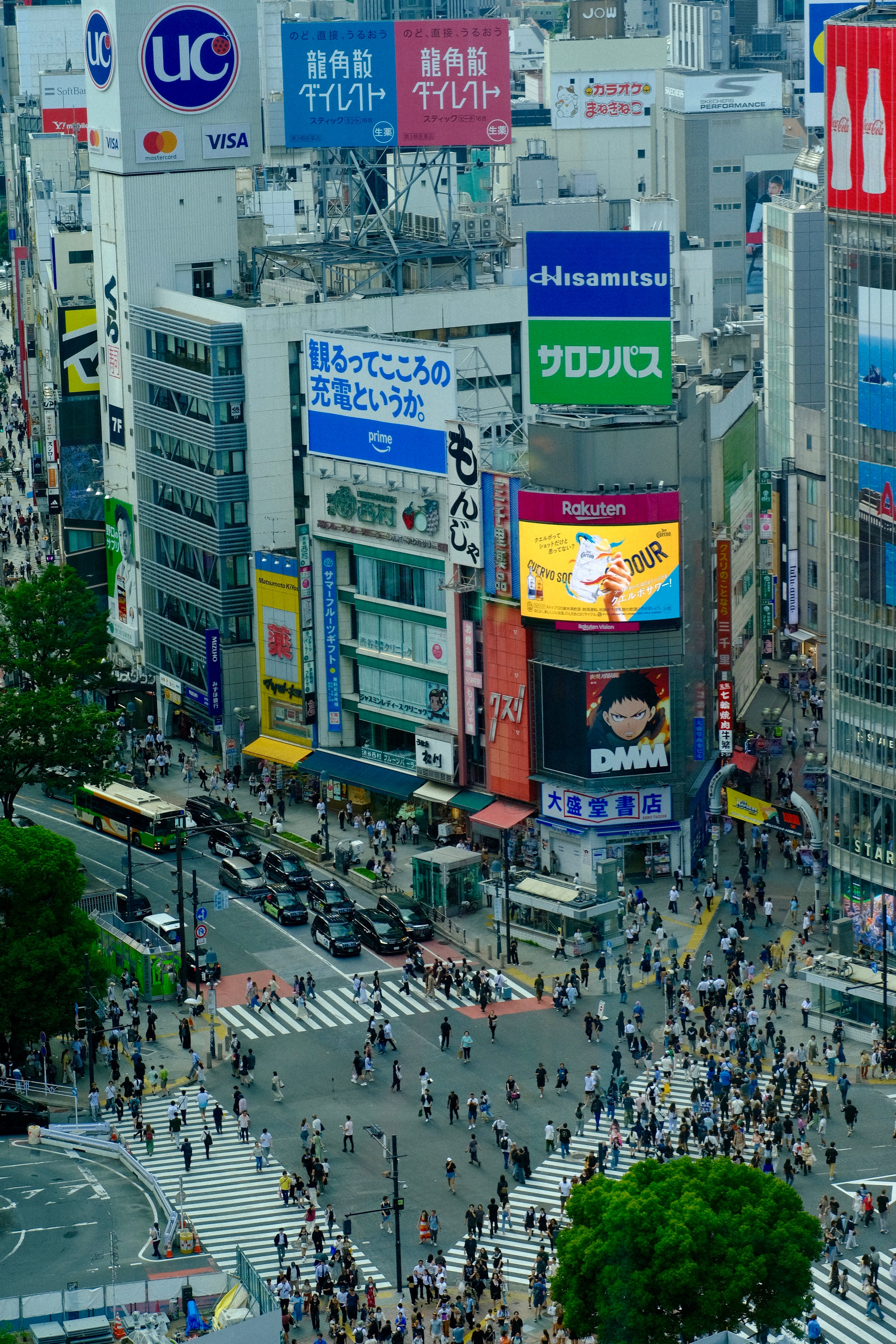 Vibrant Aerial View of Shibuya Crossing in Tokyo · Free Stock Photo