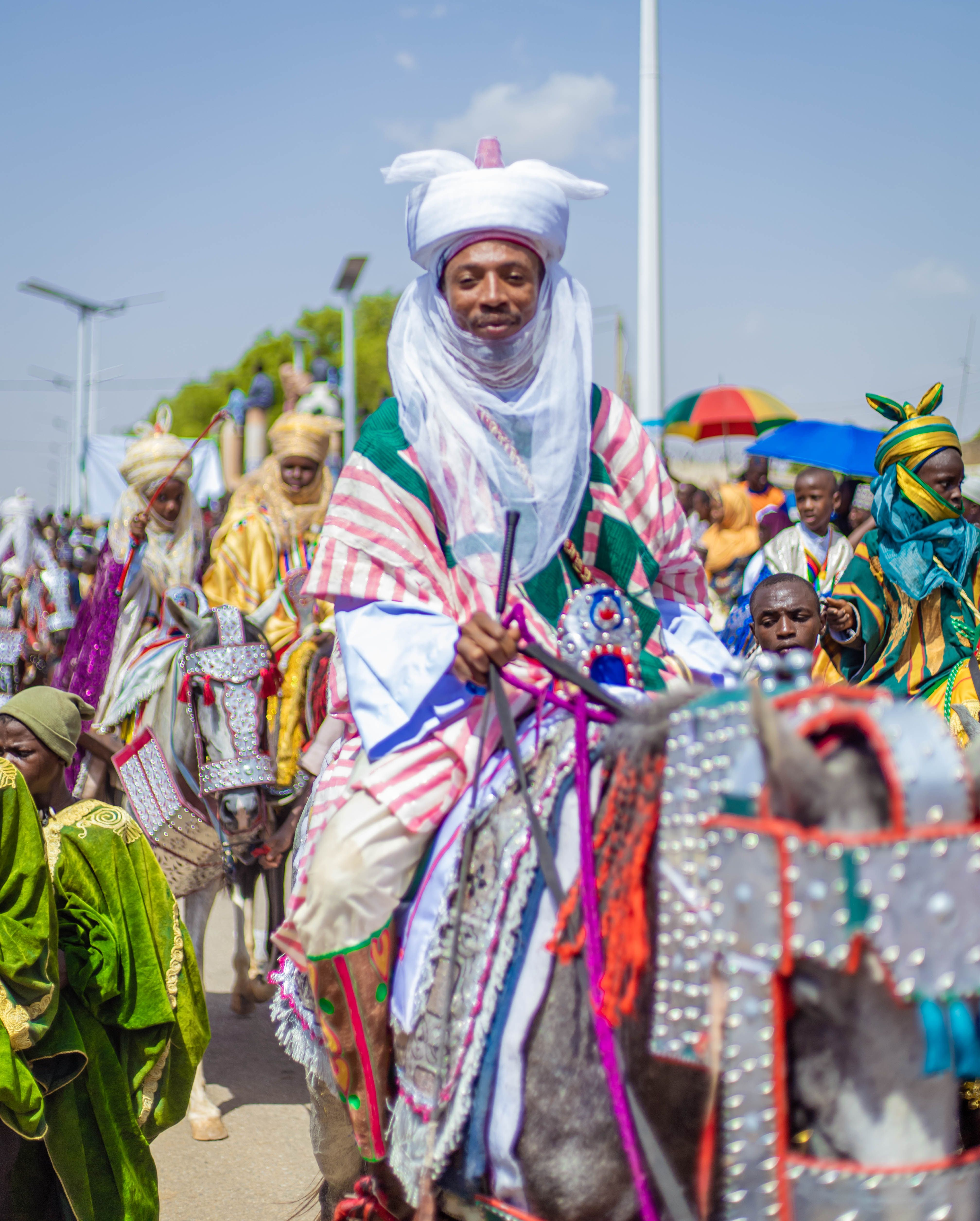 Traditional Cultural Parade with Mounted Riders · Free Stock Photo