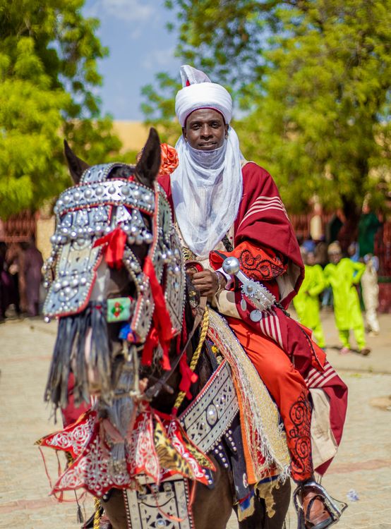 African Riding Wheel Colorful Traditional African Horse Rider Portrait · Free Stock Photo
