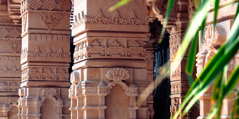 Hindu temple columns representing the pillars of Vedic astrology