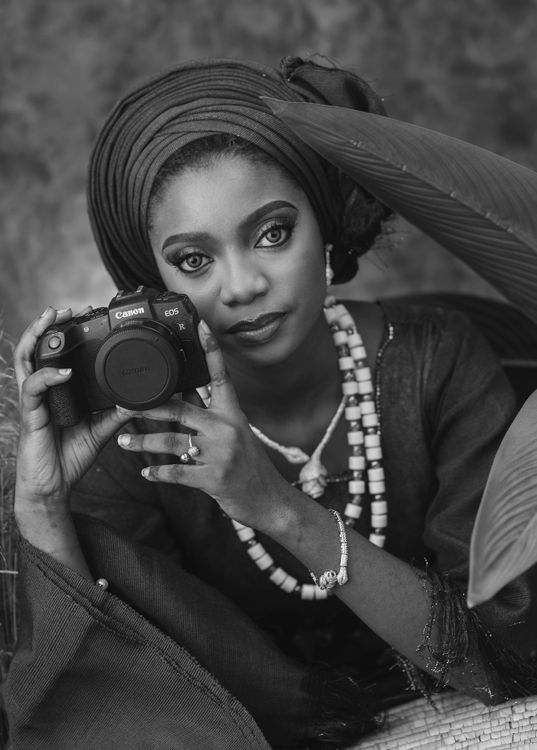 Artistic Portrait of Woman with Camera · Free Stock Photo