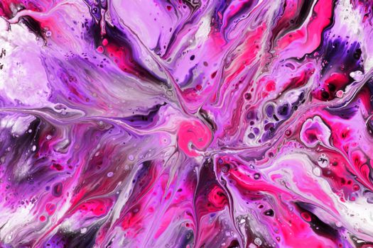 Dynamic abstract artwork featuring swirling pink and purple patterns with vivid artistic expressions.
