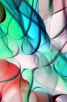 Vibrant abstract art featuring colorful flowing patterns and shapes.