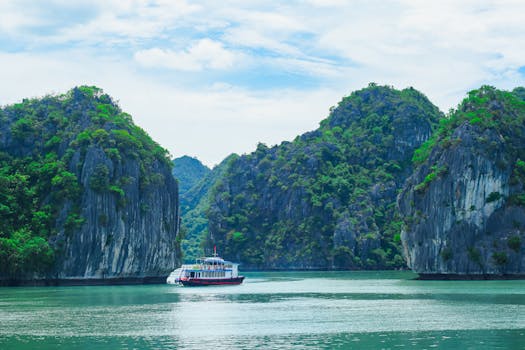 Explore the stunning beauty of Halong Bay's limestone karsts and serene waters with this scenic boat cruise.