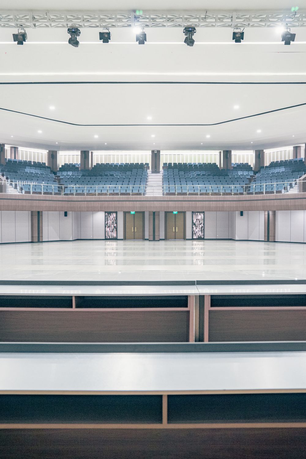 Modern Theater Interior with Seating and Stage · Free Stock Photo