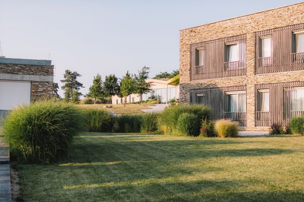 Commercial property with professionally maintained landscaping and manicured grounds