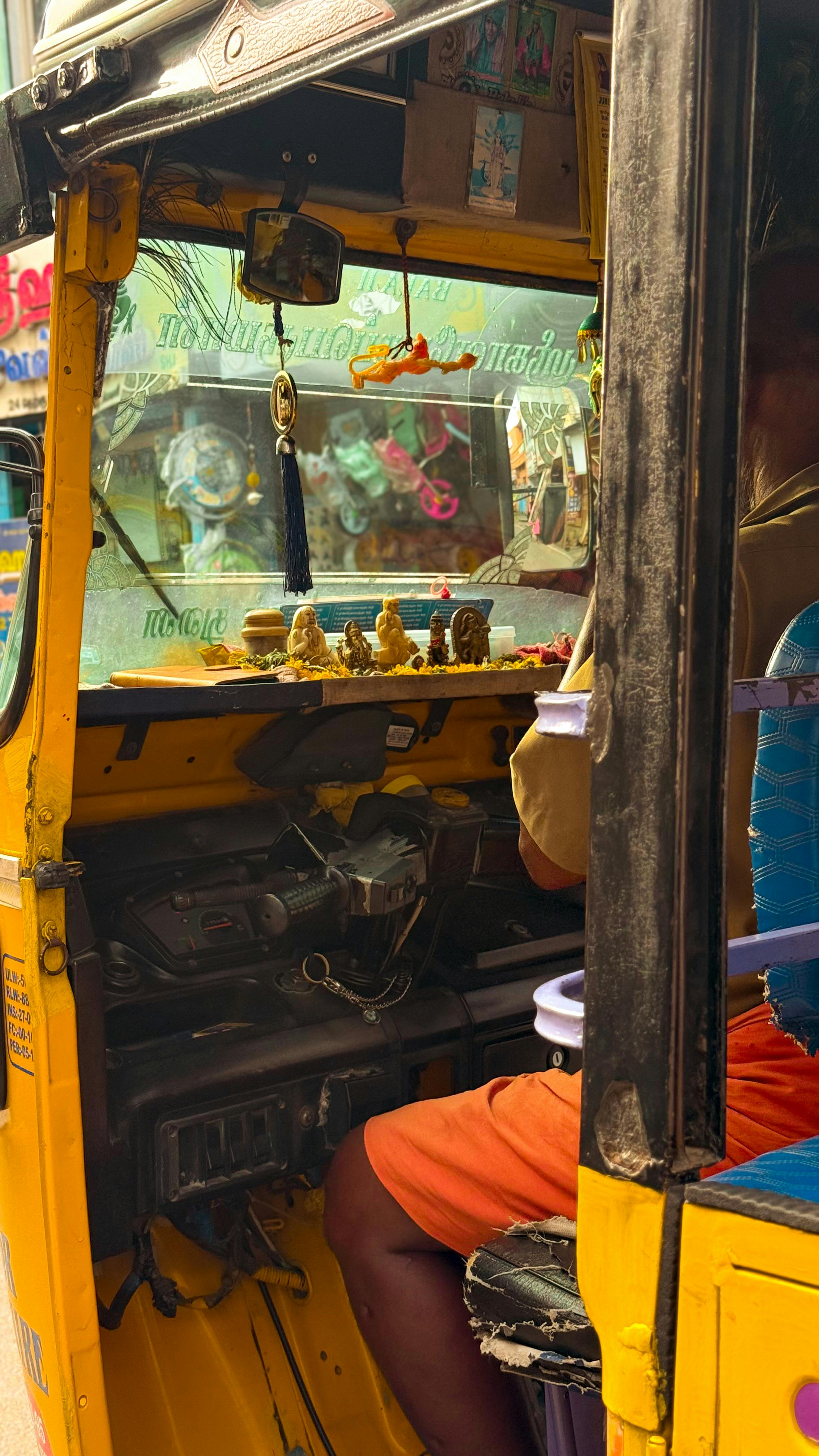 Vibrant Auto Rickshaw Interior in Sivakasi · Free Stock Photo