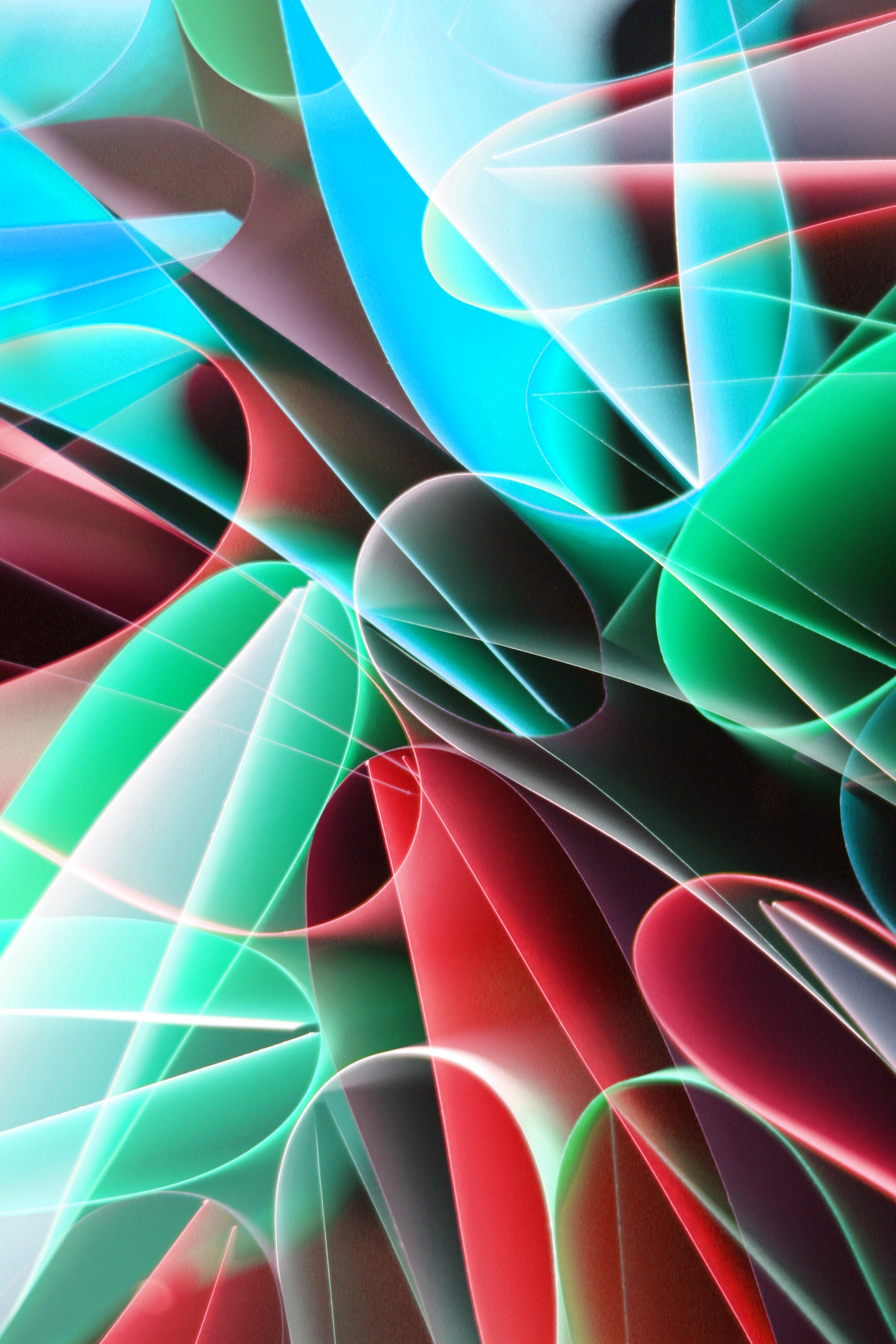 Vibrant abstract pattern with colorful light reflections, creating a dynamic and artistic design.