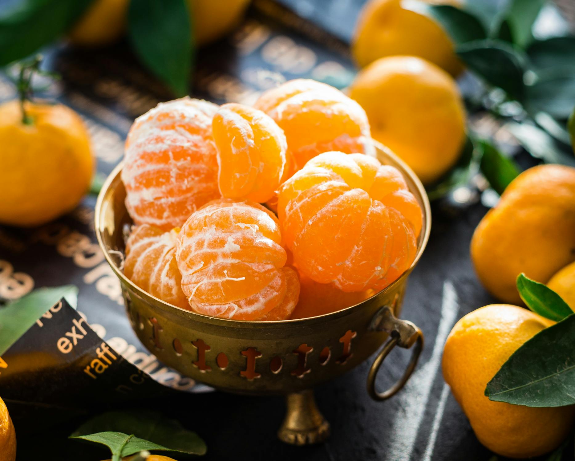 Jeruk kupas dengan vitamin C