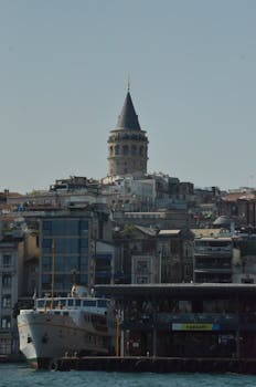 Free stock photo of european istanbul, galata tower, istanbul vapur