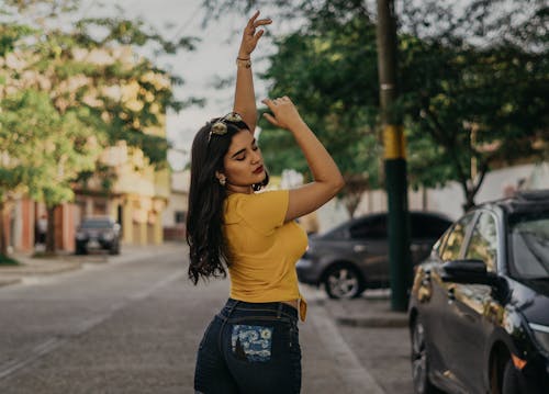 Woman Wearing Yellow Shirt