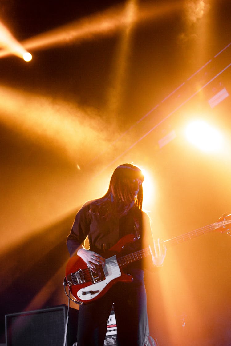 Man Playing Electric Guitar