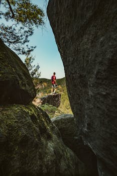 man standing at the edge of a cliff