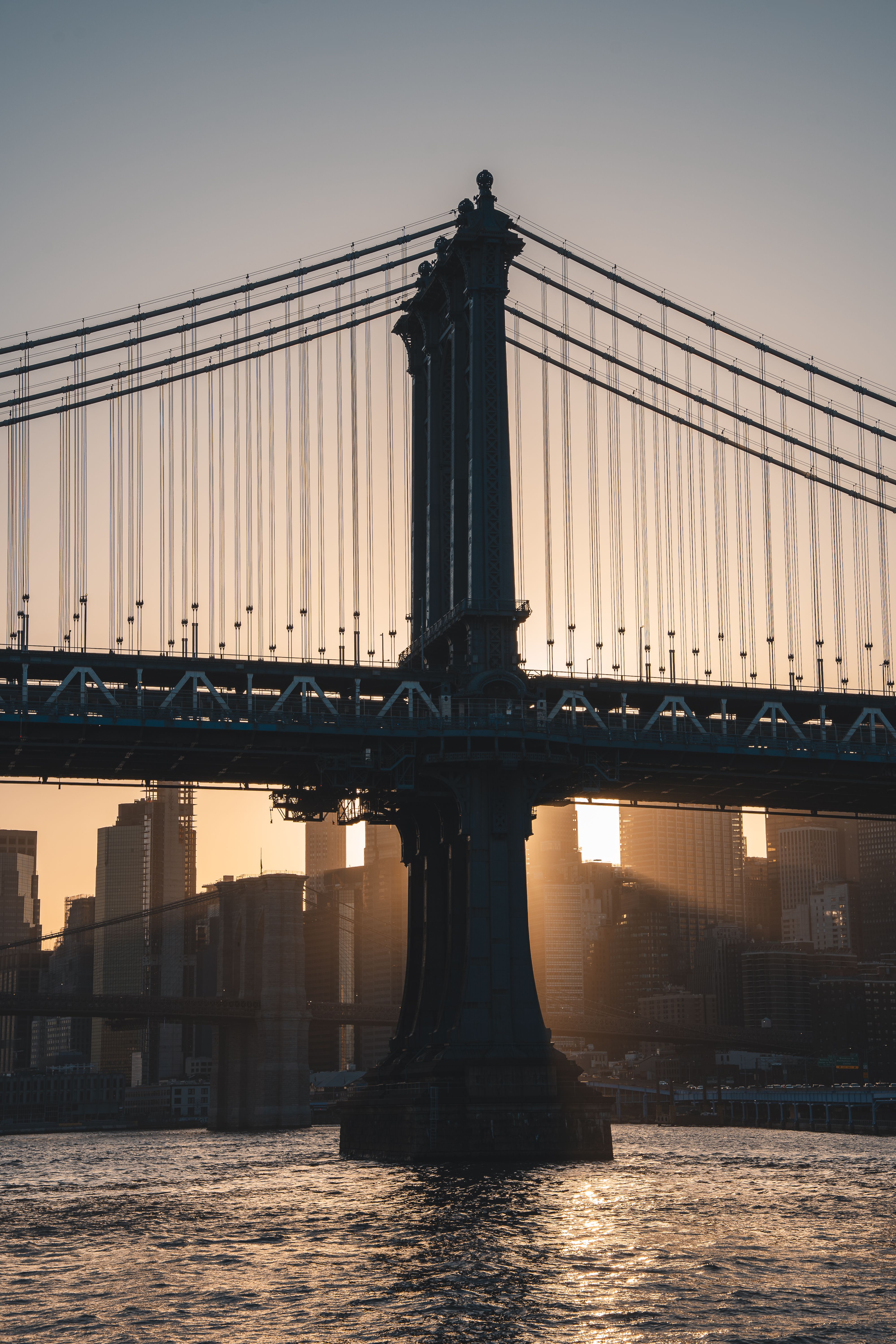 Manhattan Bridge at Sunset, New York City · Free Stock Photo