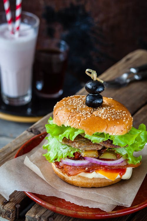 2198: Free Close-up of Served Food on Table Stock Photo