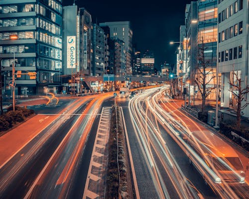 Foto Timelapse De Luzes Na Estrada