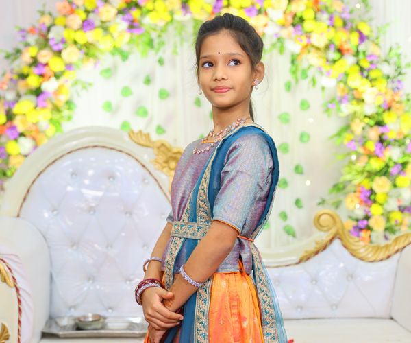 Half saree ceremony decor