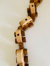Wooden Toy Train on White Background