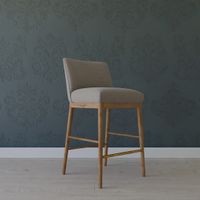 Upholstered oak counter stool, photo by Puscas Adryan on Pexels