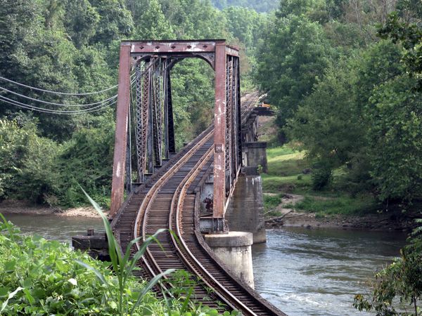 Vintage railroad bridge in West Virginia
