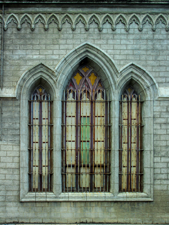 Windows Gothic Gothic Arched Windows with Iron Bars on Stonewall · Free Stock Photo