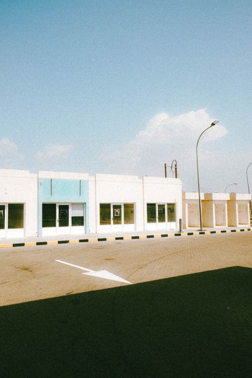 Free An aesthetic view of vintage architecture in a deserted area of Dubai, UAE. Stock Photo