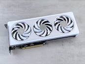 Elegant White Gaming Graphics Card with Triple Fans