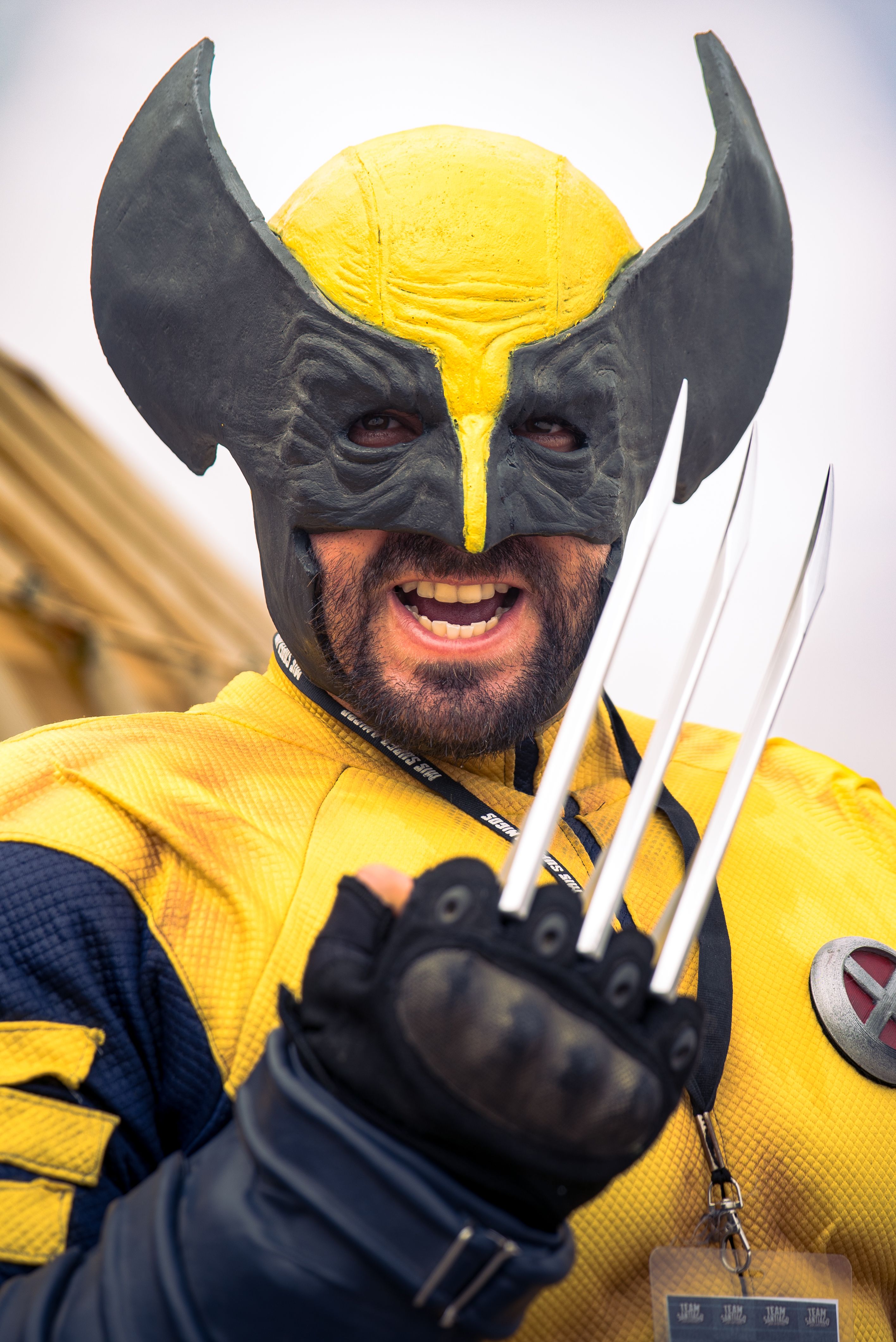 Cosplayer in Yellow and Blue Wolverine Costume · Free Stock Photo