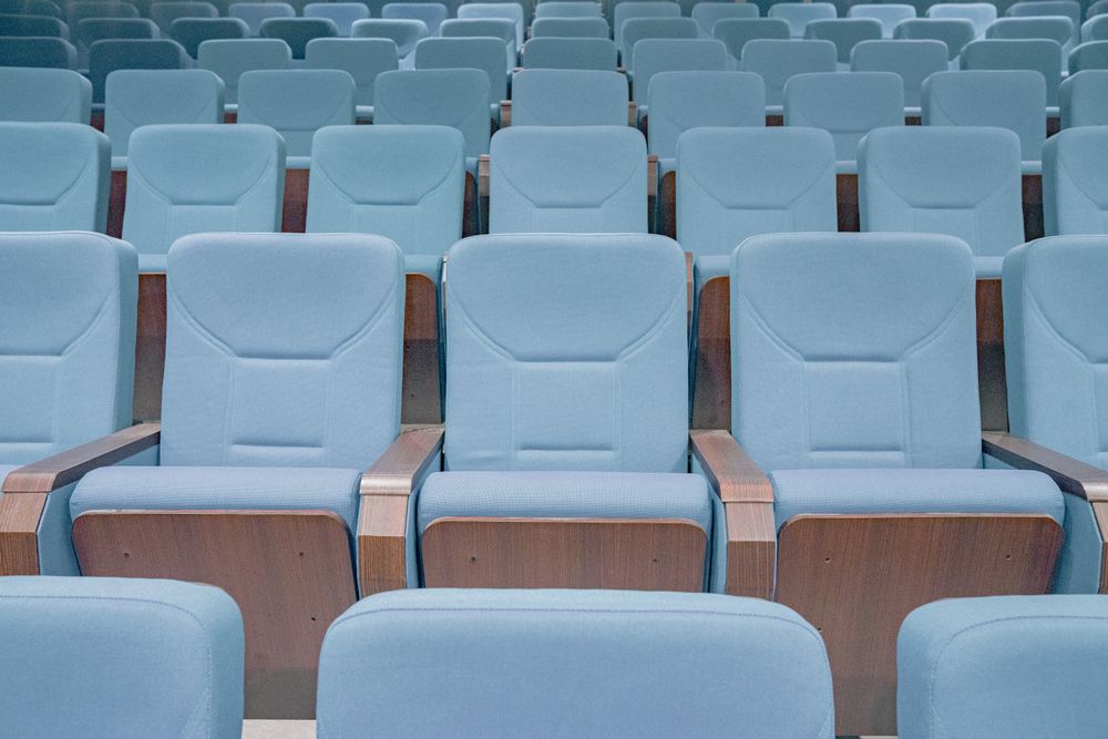 Conference hall prepared with seating, Miff Ibra on Pexels