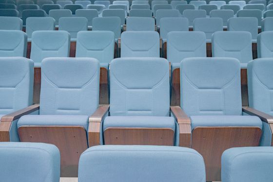 Rows of empty cinema seats — photo by Miff Ibra on Pexels